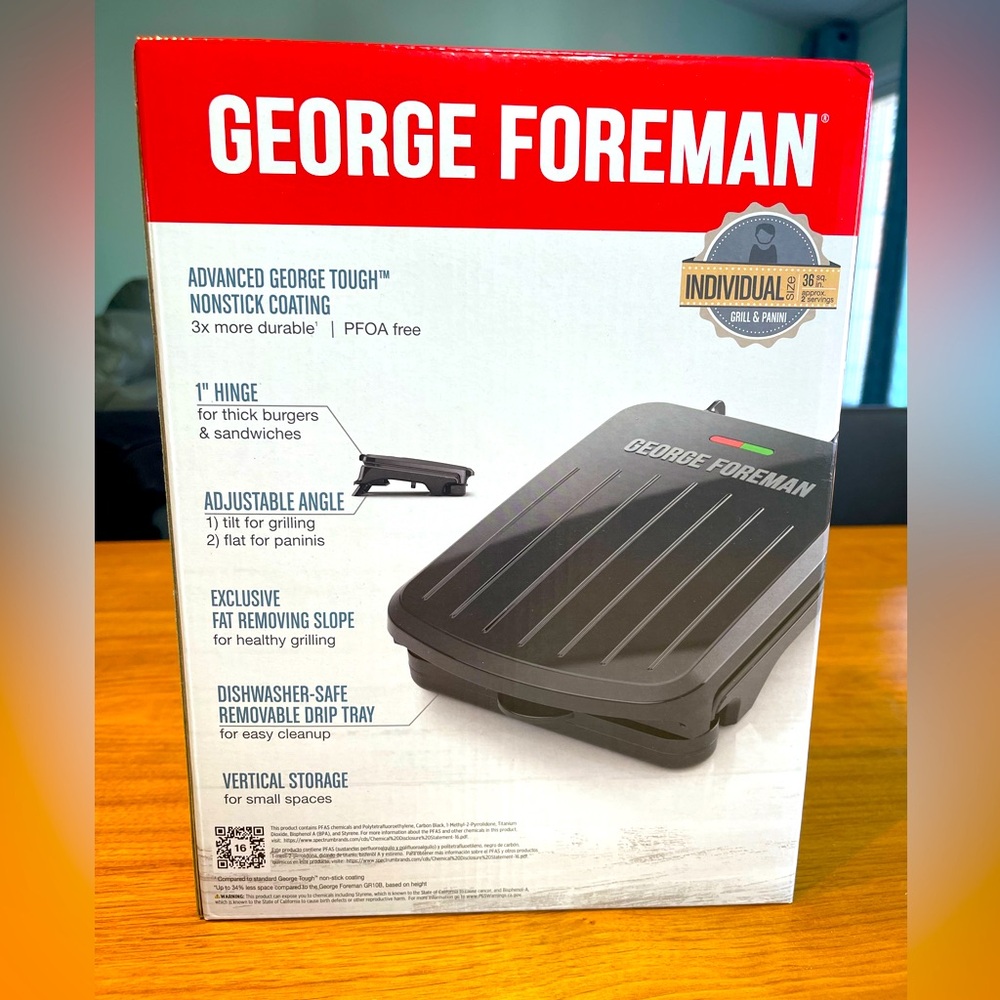 New George Foreman Individual Grill & Panini